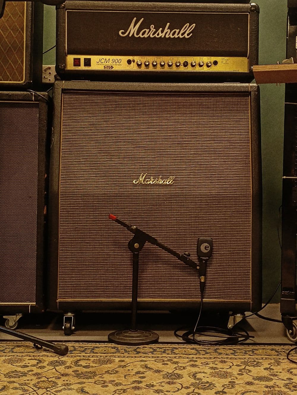MARSHALL 1960 TV + 75HZ UK GREENBACK+ SENNHEISER E906 + DUSTCAP EDGE