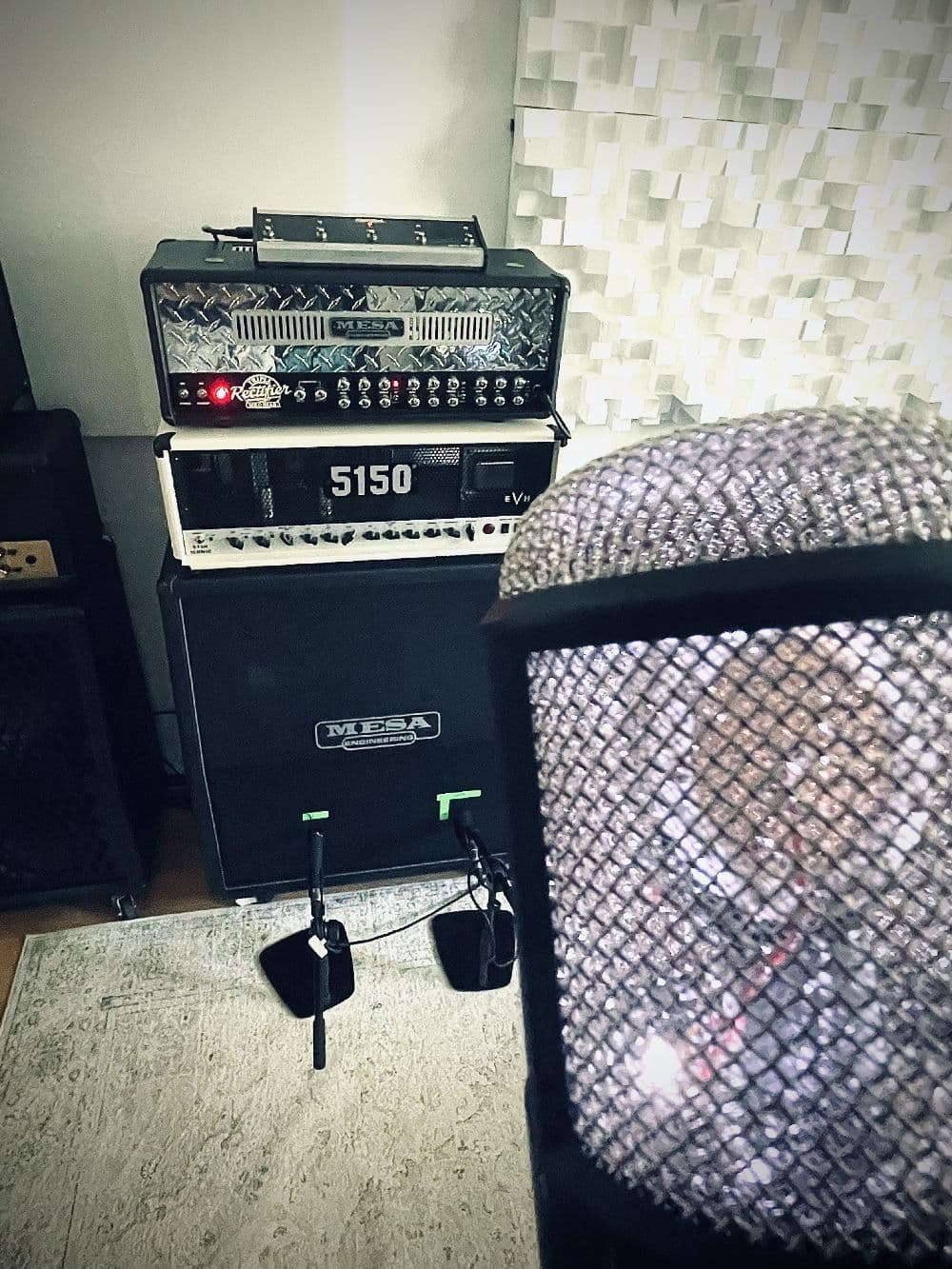 Triple Rectifier 150W, Mesa OS 4x12 (2004), Boss SD-1, Multi Mic