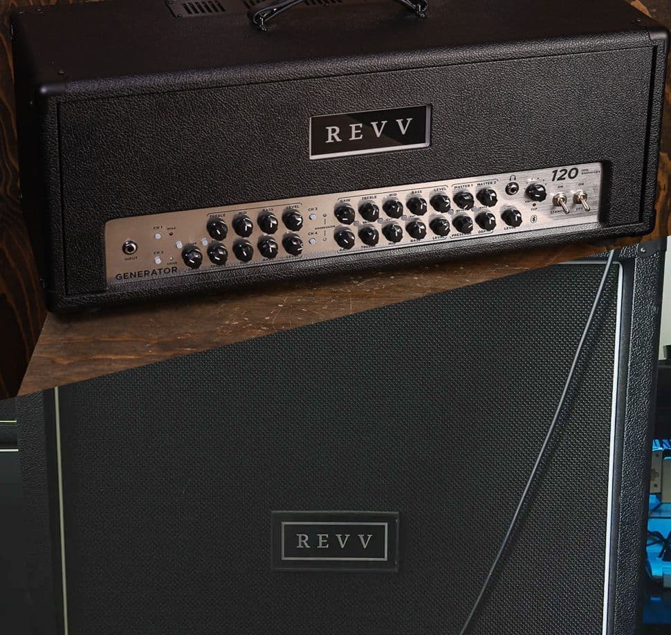 Revv Gen120 MK2 Purple Channel + Revv 412 Loaded with Eminence Karnivore Speakers