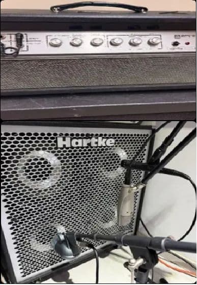 Ampeg V3 Hartke HyDrive 410 SM57