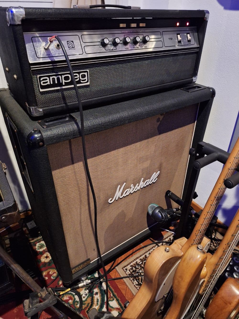 1978 Ampeg V-4B with 2x15 Marshall cab