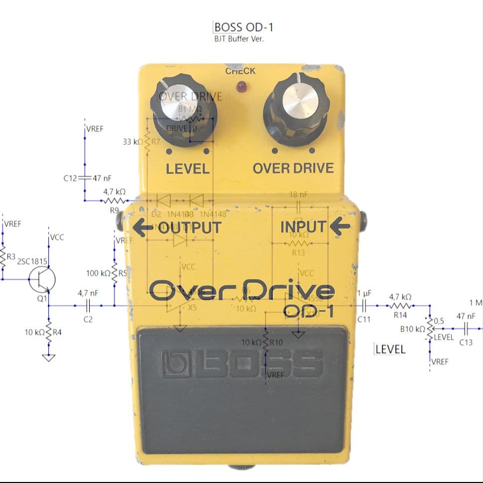 BOSS OD-1 OverDrive LiveSPICE (Calibrated)